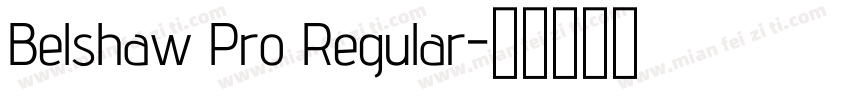 Belshaw Pro Regular字体转换